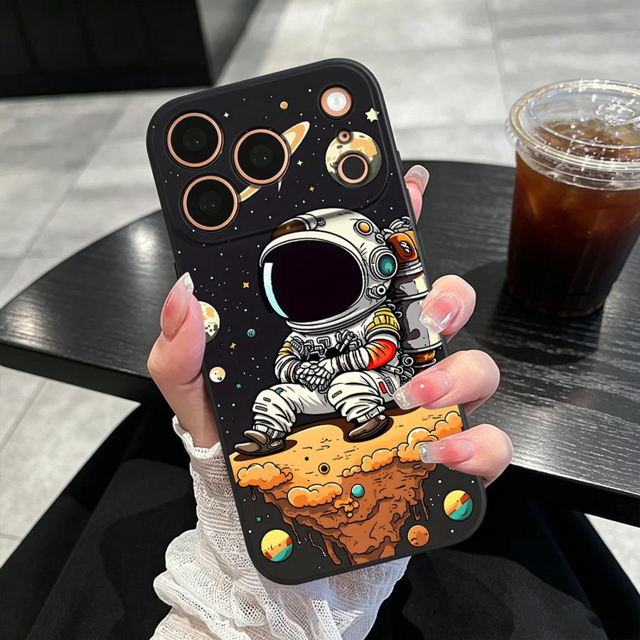 Phone Cases Near Me - 플래닛 카툰 우주비행사 케이스 애플 아이폰