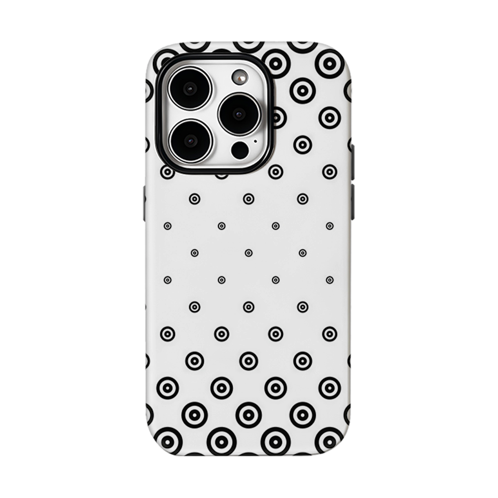 Phone Cases Target - 블랙 화이트 타겟 도트 아이폰 17