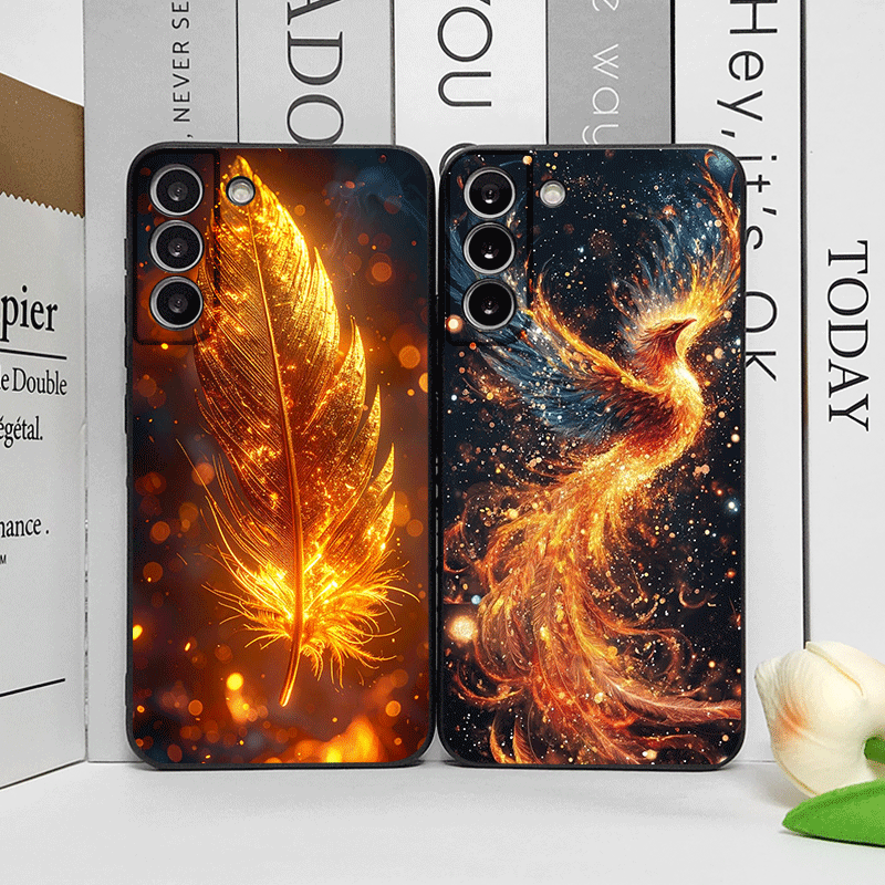 Phone Cases Google Pixel 10 Pro - 럭셔리 피닉스 불 깃털 패턴 폰