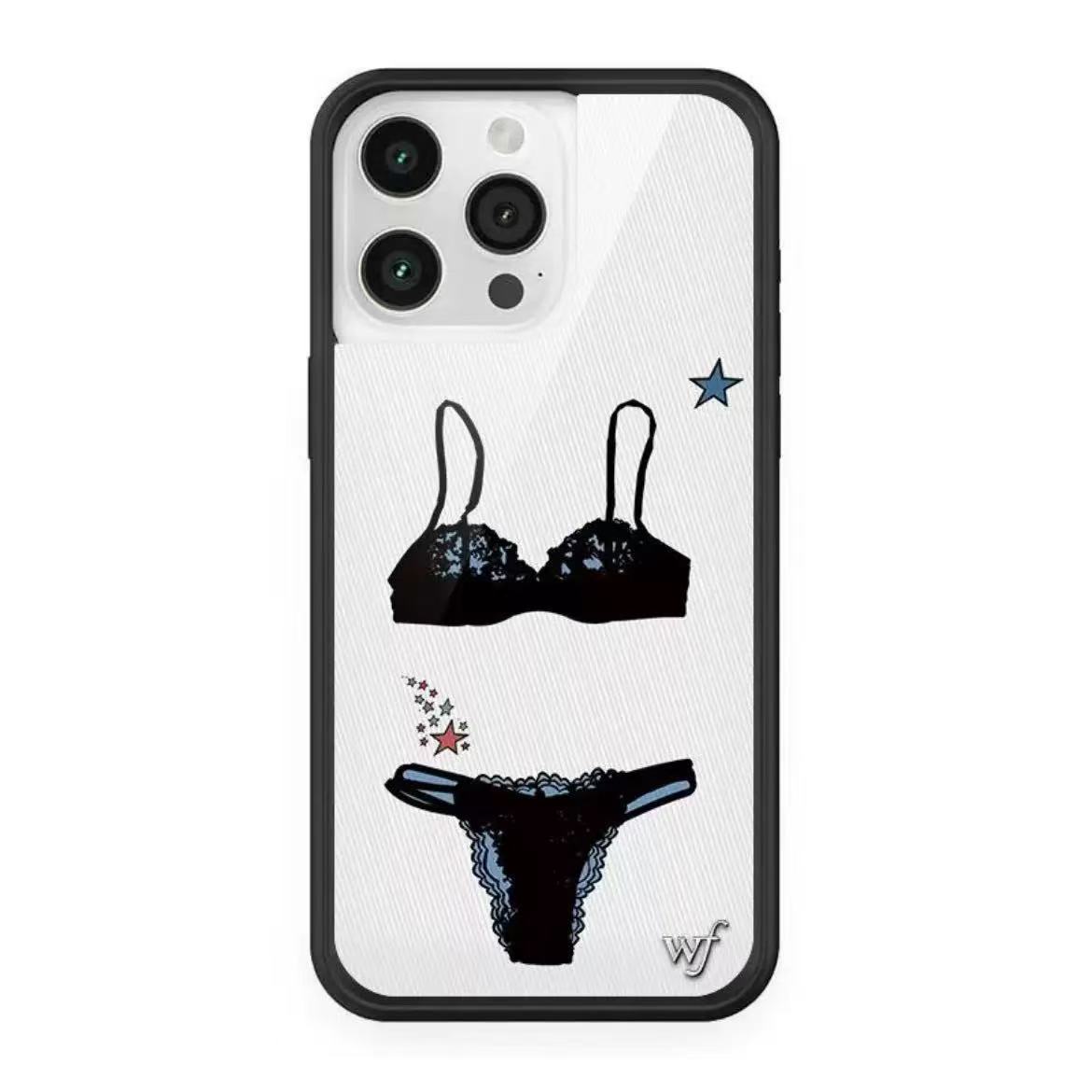 Phone Cases Wildflower - 와일드플라워 INS 가브리에 블랙 레이스 러버