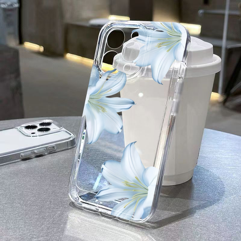 Phone Cases Xs - 세련된 화이트 백합꽃 디자인 아이폰 17