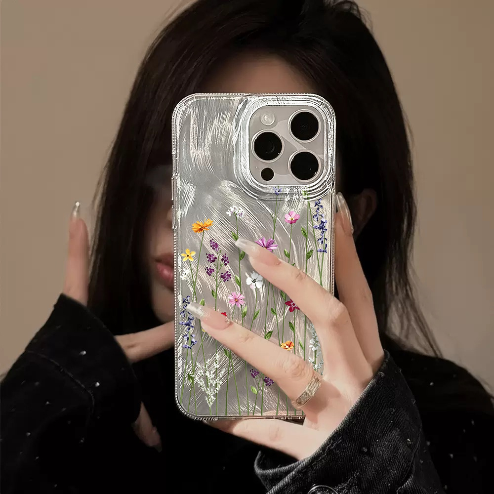 클리어 와일드플라워 페더 텍스처 하드 매트 폰 케이스  - Phone Cases Wildflower 리뷰 및 가격