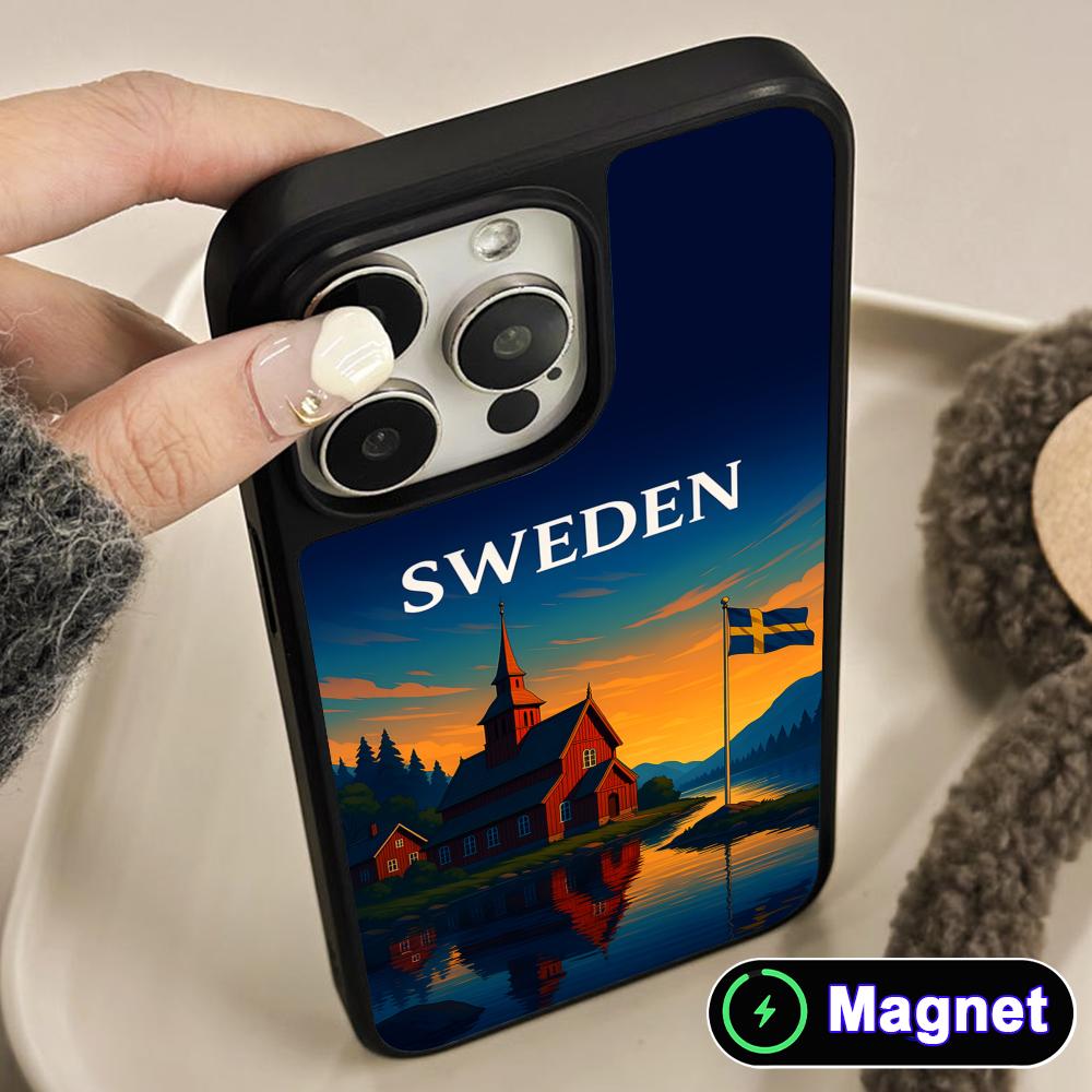 스웨덴 국기 디자인 아이폰 17 16 15 14 13  - Phone Cases Sweden 리뷰 및 가격