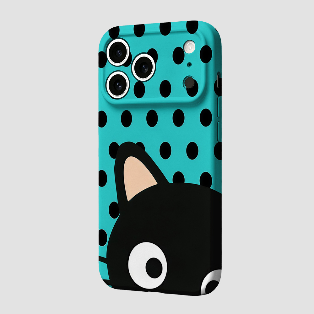 터키석색 물방울 무늬 고양이 디자인 아이폰 케이스 (아 - Phone Cases Mous 리뷰 및 가격
