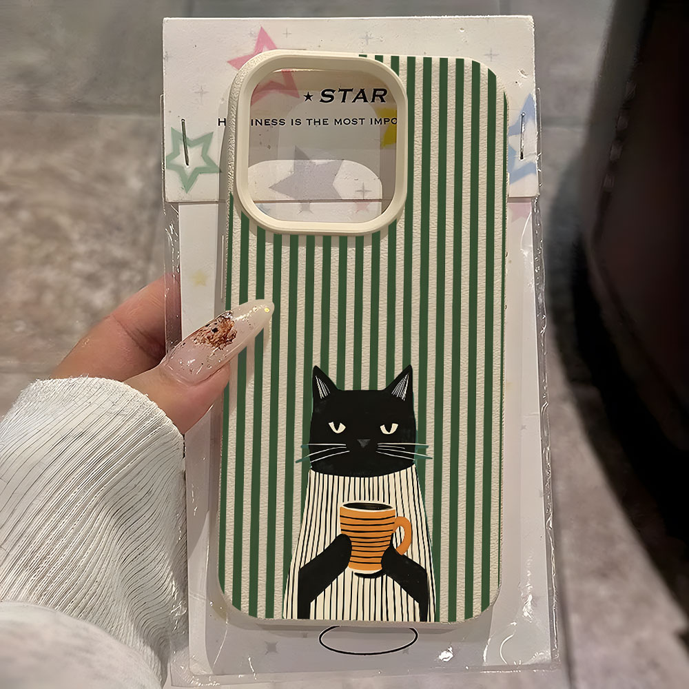 재미있는 커피 고양이 패턴 리치 디자인 아이폰 케이스  - Phone Cases Mous 리뷰 및 가격