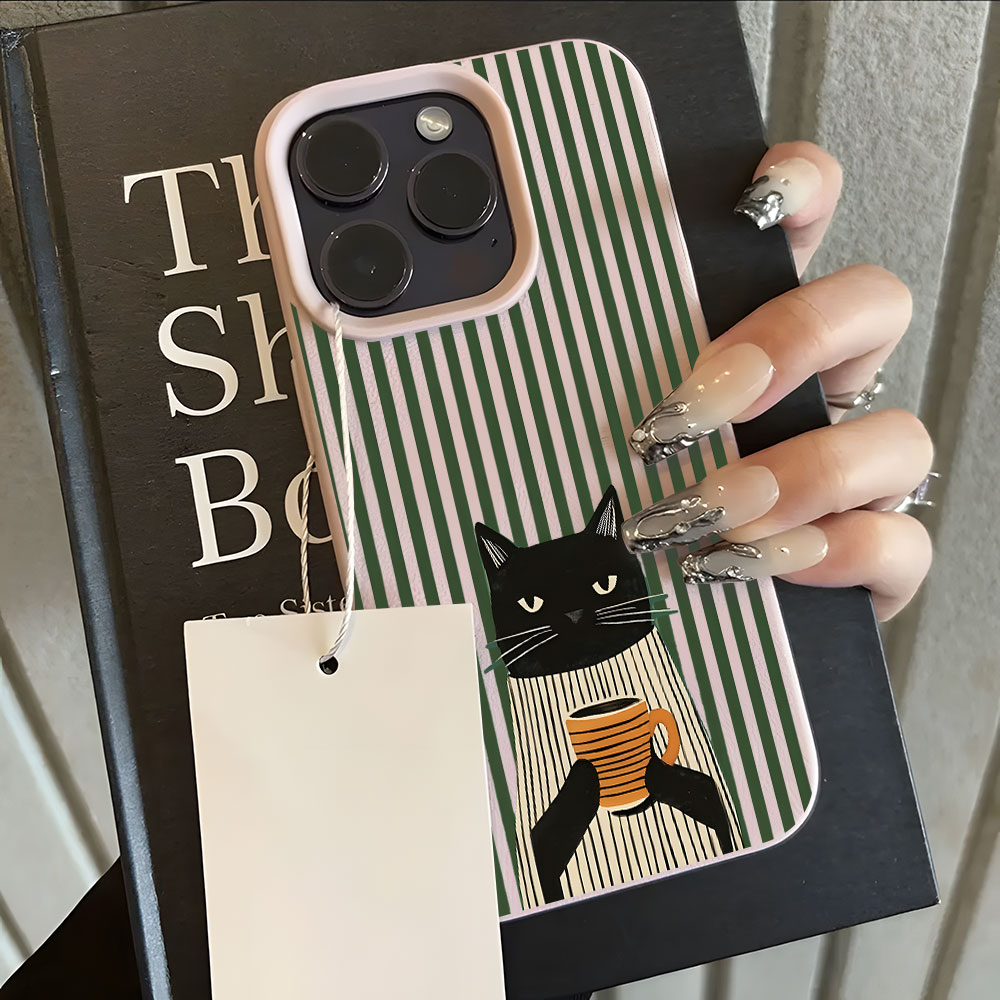 재미있는 커피 고양이 패턴 리치 디자인 아이폰 케이스  - Phone Cases Mous 리뷰 및 가격