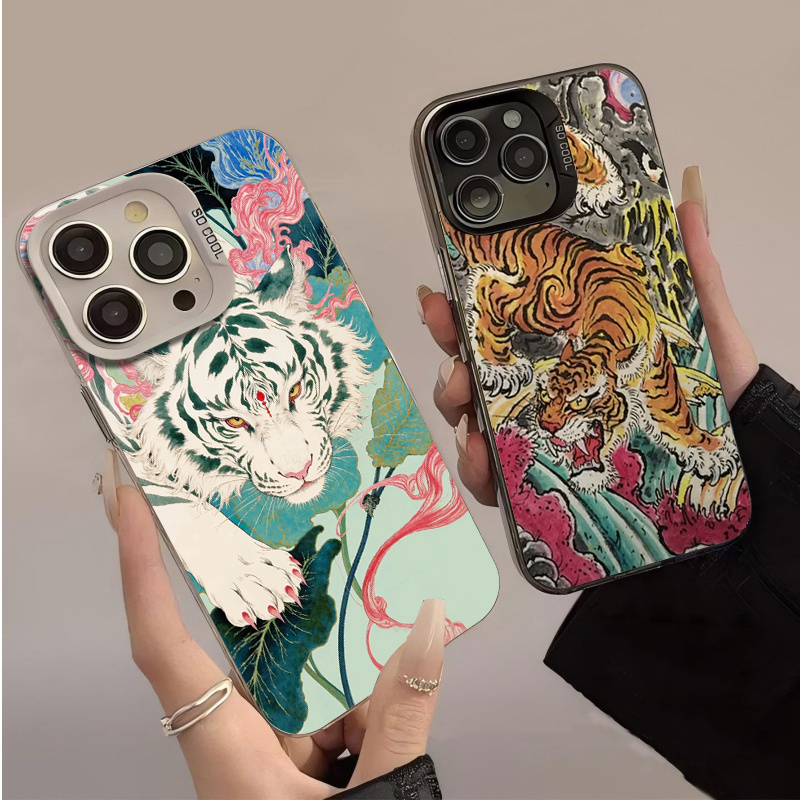 동양풍 예술적 장엄한 호랑이 패턴 케이스 (아이폰 12 - Phone Cases Near Me 리뷰 및 가격