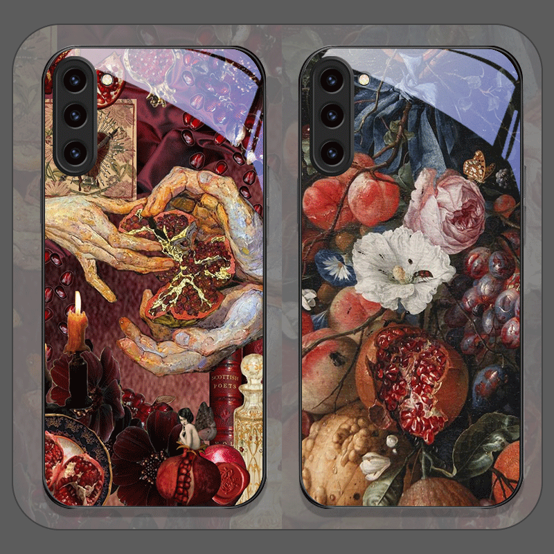 럭셔리 석류꽃 무늬 강화유리 폰 케이스 삼성 갤럭시 S - Phone Cases Samsung S24 리뷰 및 가격