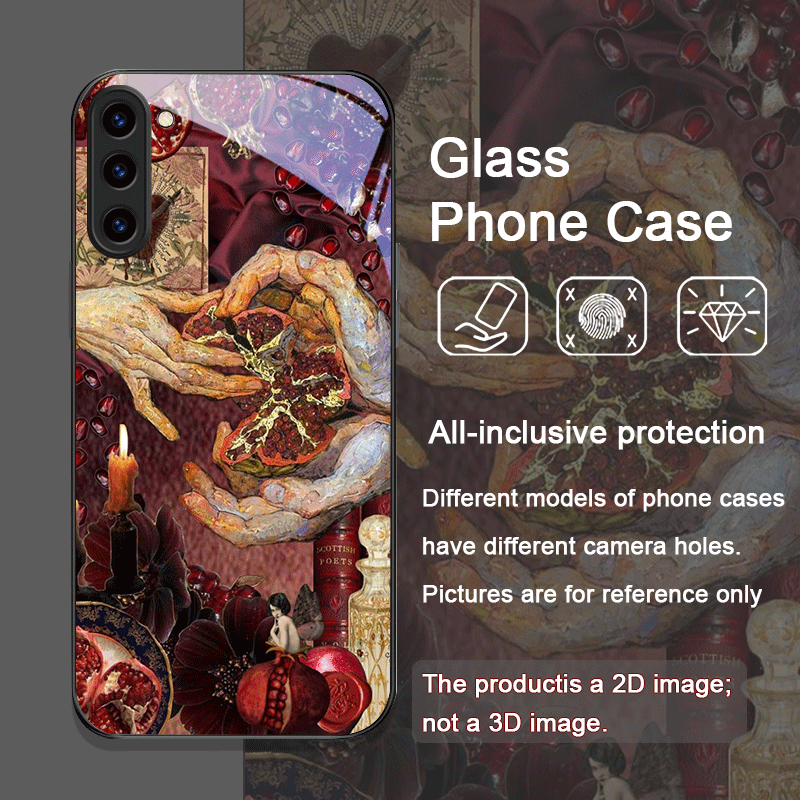 럭셔리 석류꽃 무늬 강화유리 폰 케이스 삼성 갤럭시 S - Phone Cases Samsung S24 리뷰 및 가격