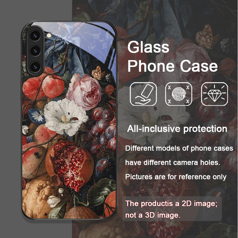 럭셔리 석류꽃 무늬 강화유리 폰 케이스 삼성 갤럭시 S - Phone Cases Samsung S24 리뷰 및 가격