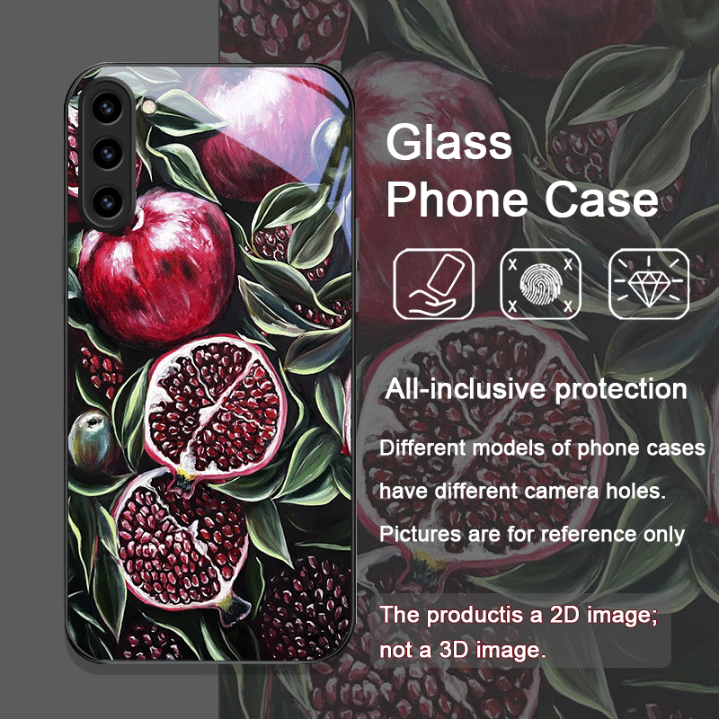 럭셔리 석류꽃 무늬 강화유리 폰 케이스 삼성 갤럭시 S - Phone Cases Samsung S24 리뷰 및 가격