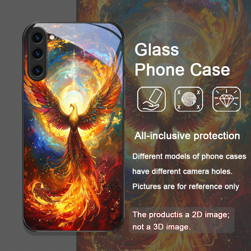 미학적인 불사조 깃털 패턴 강화유리 폰 케이스 삼성 갤 - Phone Cases Samsung S24 리뷰 및 가격