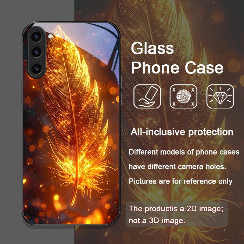 미학적인 불사조 깃털 패턴 강화유리 폰 케이스 삼성 갤 - Phone Cases Samsung S24 리뷰 및 가격