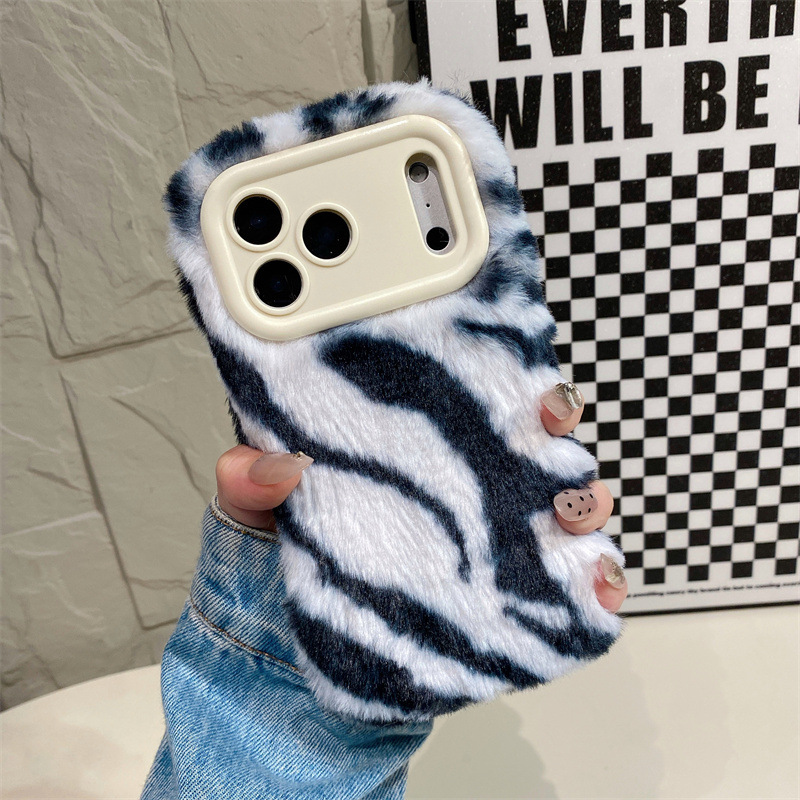 럭셔리 지브라 패턴 플러시 폰 케이스 (아이폰 17 에 - Phone Cases Iphone 16 Pro 리뷰 및 가격