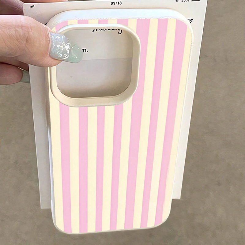 심플한 핑크 세로 스트라이프 리치 패턴 아이폰 케이스  - Phone Cases Mous 리뷰 및 가격