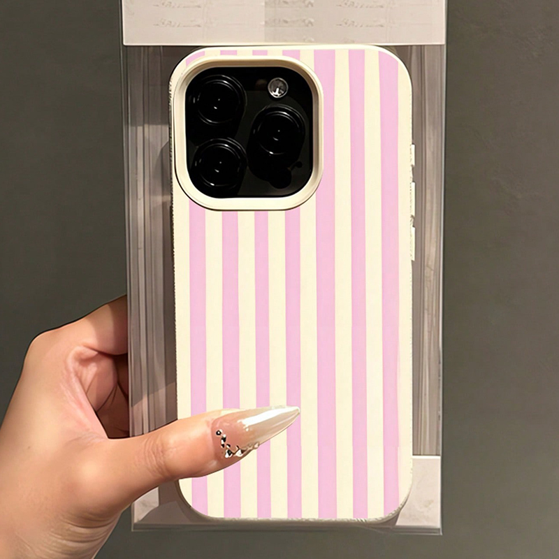심플한 핑크 세로 스트라이프 리치 패턴 아이폰 케이스  - Phone Cases Mous 리뷰 및 가격