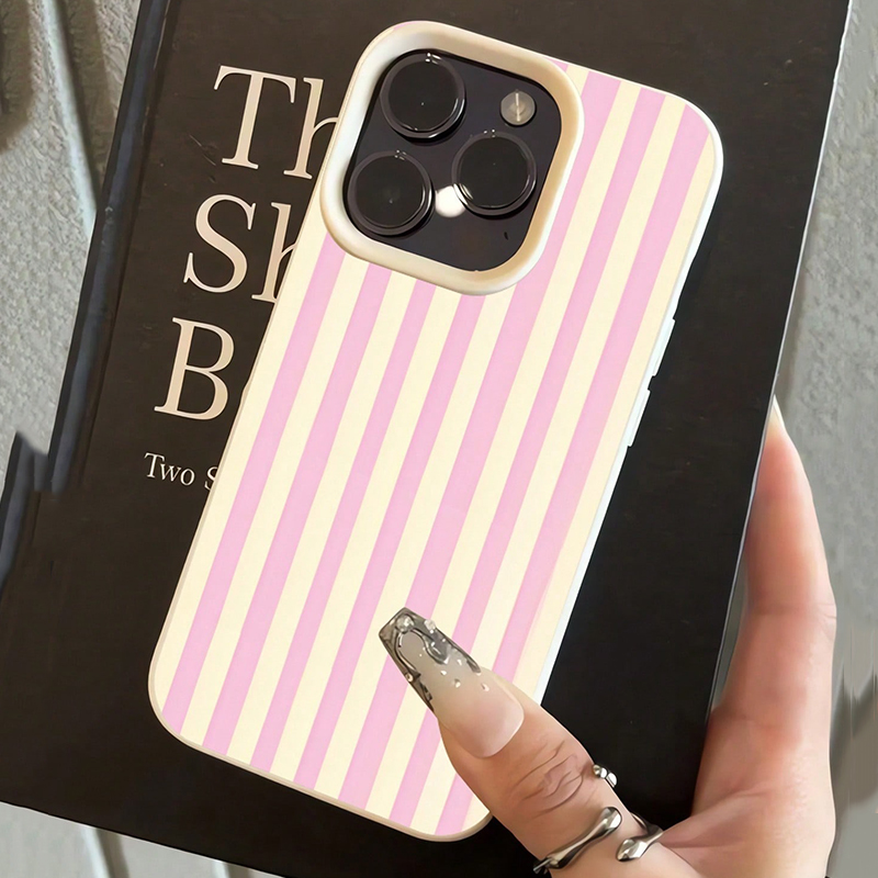 심플한 핑크 세로 스트라이프 리치 패턴 아이폰 케이스  - Phone Cases Mous 리뷰 및 가격