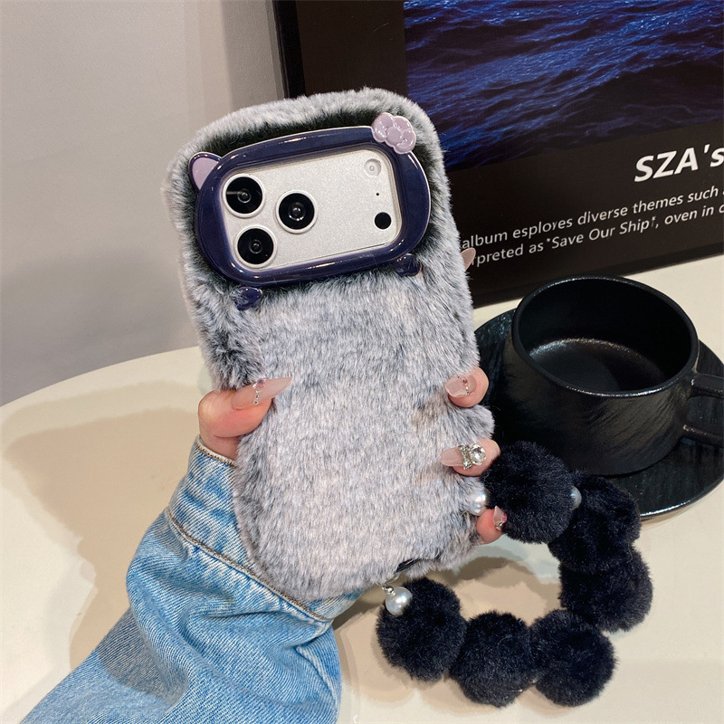 고급 솔리드 컬러 퍼리 플러시 폰 케이스 (아이폰 17 - Phone Cases Iphone 16 Pro 리뷰 및 가격