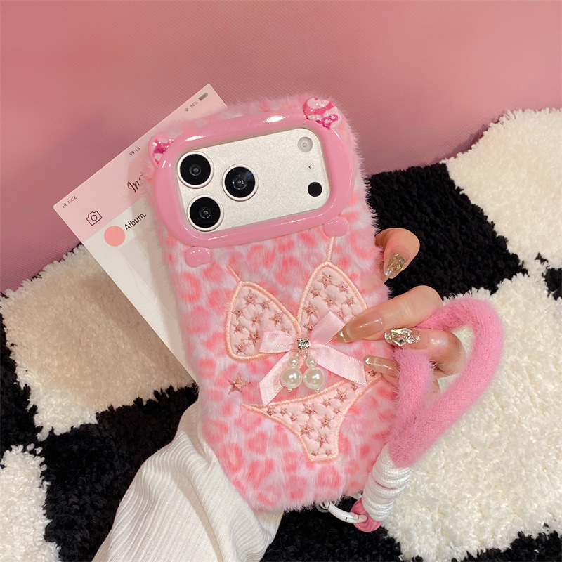 럭셔리 레오파드 프린트 비키니 패턴 플러시 폰 케이스  - Phone Cases Iphone 16 Pro 리뷰 및 가격