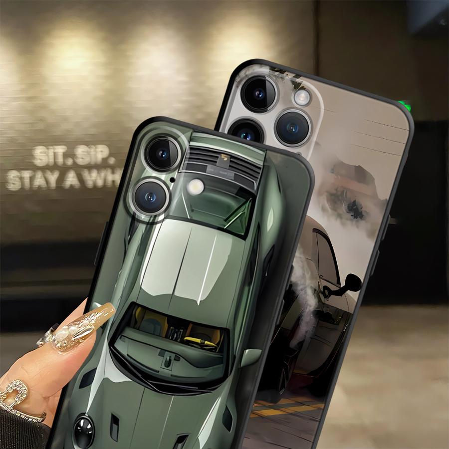 멋진 자동차 디자인 블랙 소프트 폰 케이스 (아이폰 1 - Phone Cases Near Me 리뷰 및 가격