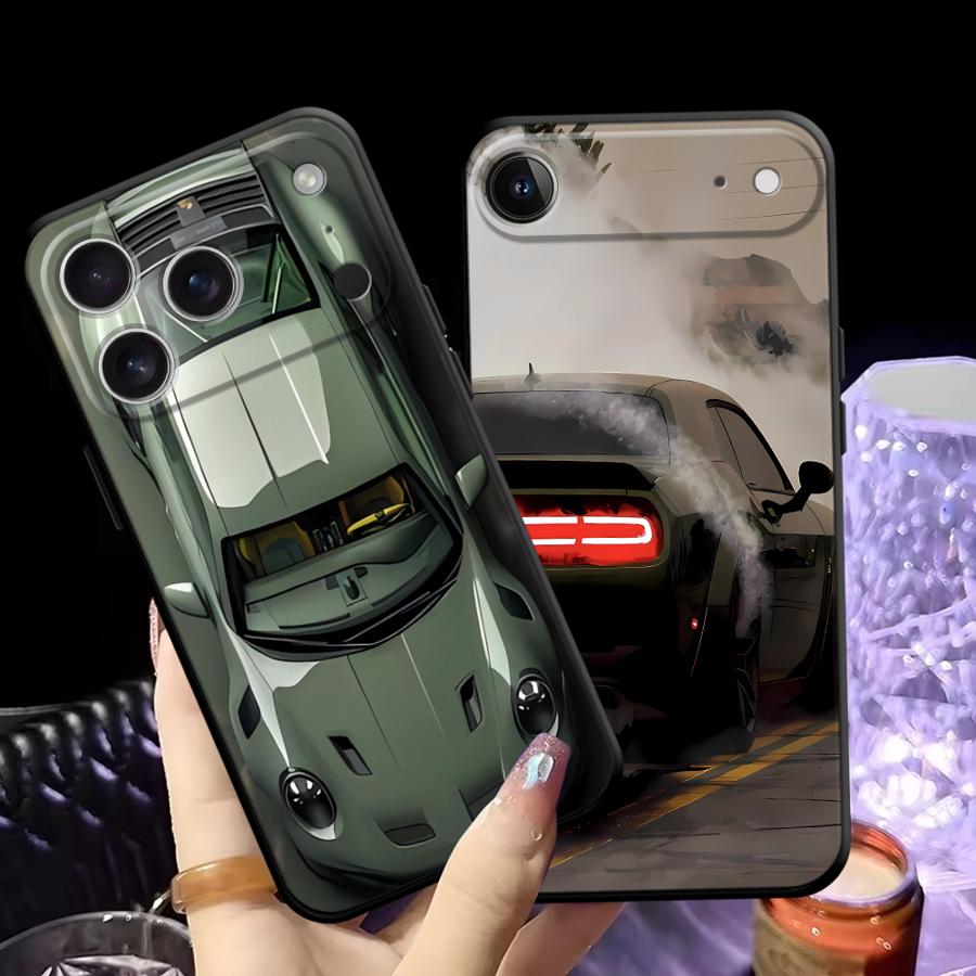 멋진 자동차 디자인 블랙 소프트 폰 케이스 (아이폰 1 - Phone Cases Near Me 리뷰 및 가격