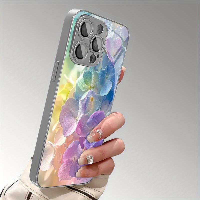 화려한 꽃무늬 전기 도금 유리 모바일 폰 케이스 (아이 - Phone Cases Xr 리뷰 및 가격