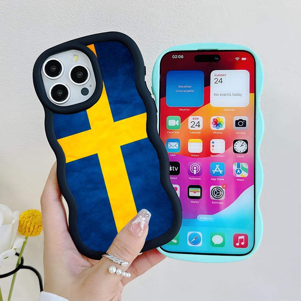 스웨덴 국기 디자인 아이폰 17 16 15 14 13  - Phone Cases Sweden 리뷰 및 가격