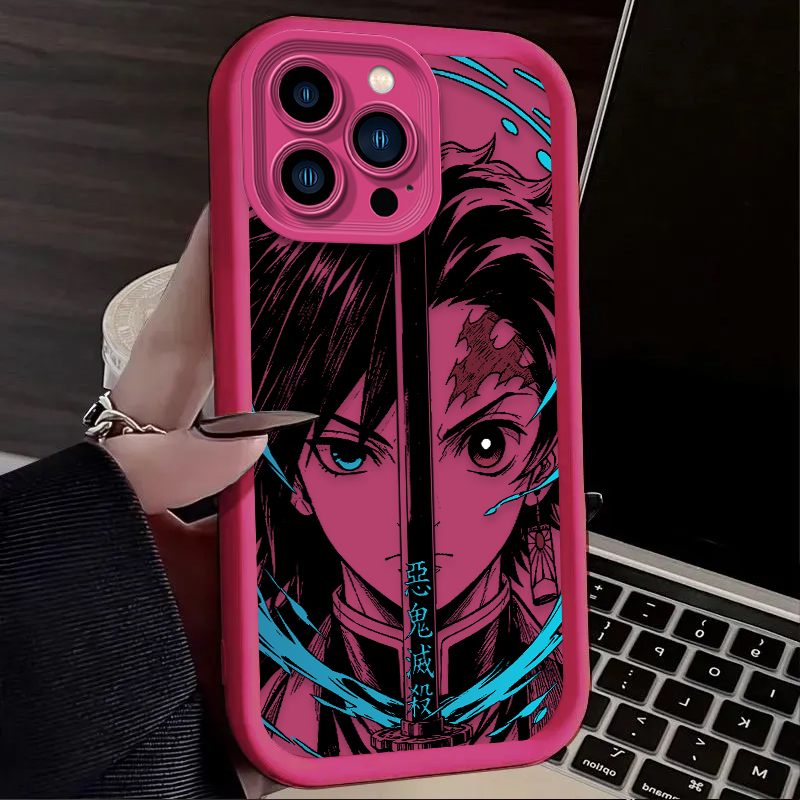 데몬 슬레이어 하프 페이스 애니메이션 폰 케이스 (아이 - Phone Cases Near Me 리뷰 및 가격