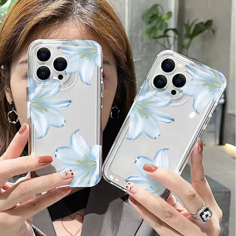 세련된 화이트 백합꽃 디자인 아이폰 17 16 15 P - Phone Cases Xs 리뷰 및 가격