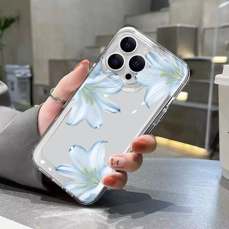 세련된 화이트 백합꽃 디자인 아이폰 17 16 15 P - Phone Cases Xs 리뷰 및 가격