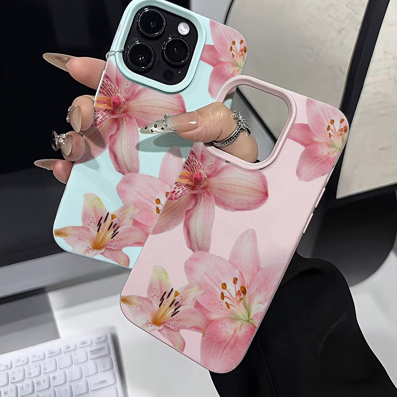 핑크 릴리 리치 텍스처 폰 케이스 삼성 갤럭시 S25  - Phone Cases Samsung S24 리뷰 및 가격