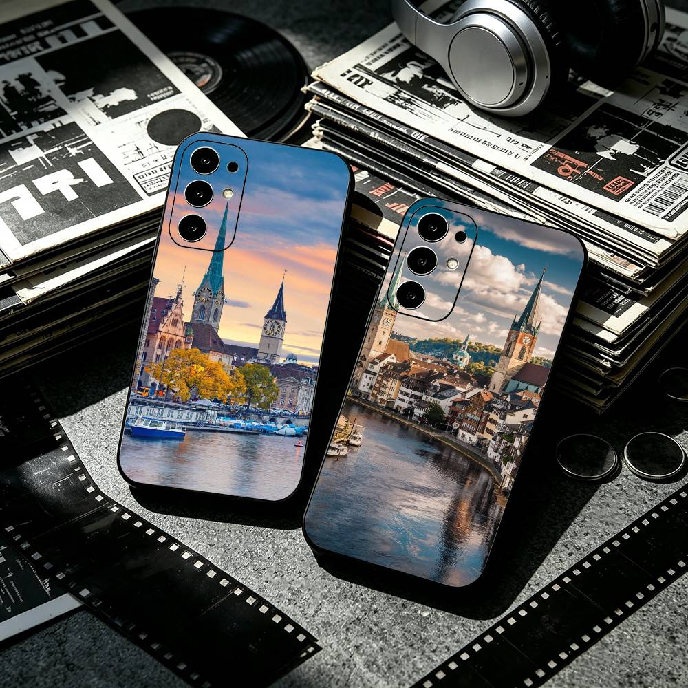 취리히 스타일의 블랙 색상 삼성 갤럭시 S25, S24 - Zurich Phone Cases 리뷰 및 가격