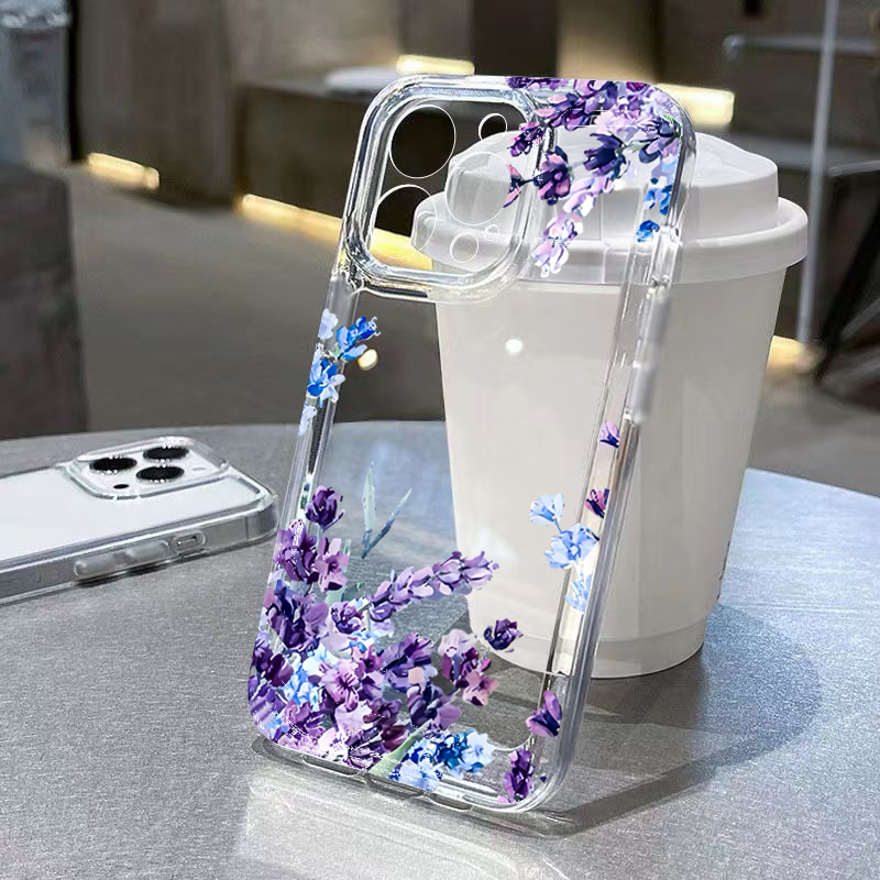 보라색 꽃무늬 소프트 TPU 폰 케이스 (아이폰 17, - Phone Cases Mous 리뷰 및 가격