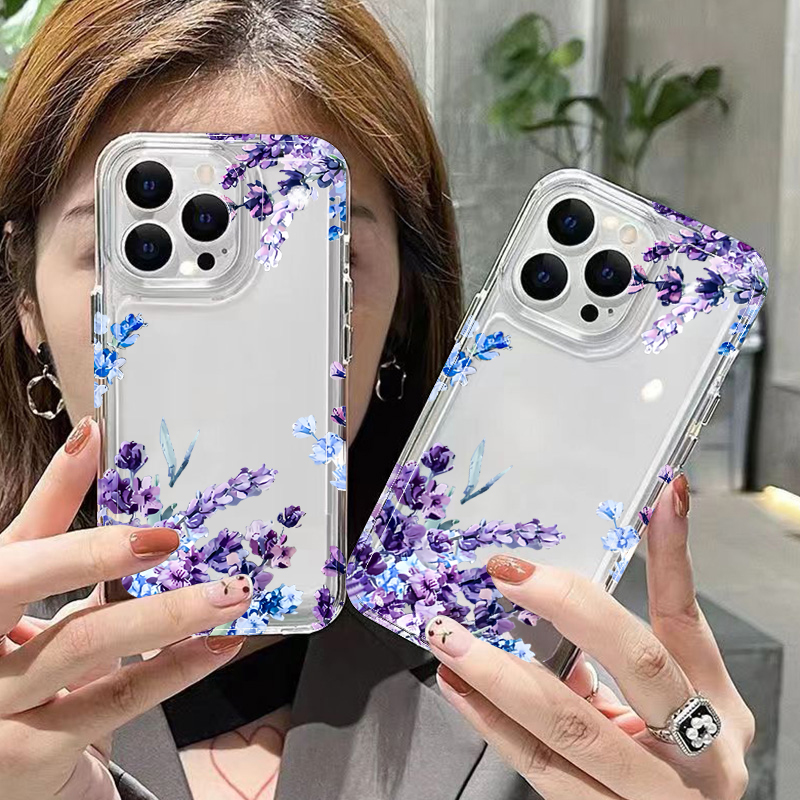 보라색 꽃무늬 소프트 TPU 폰 케이스 (아이폰 17, - Phone Cases Mous 리뷰 및 가격