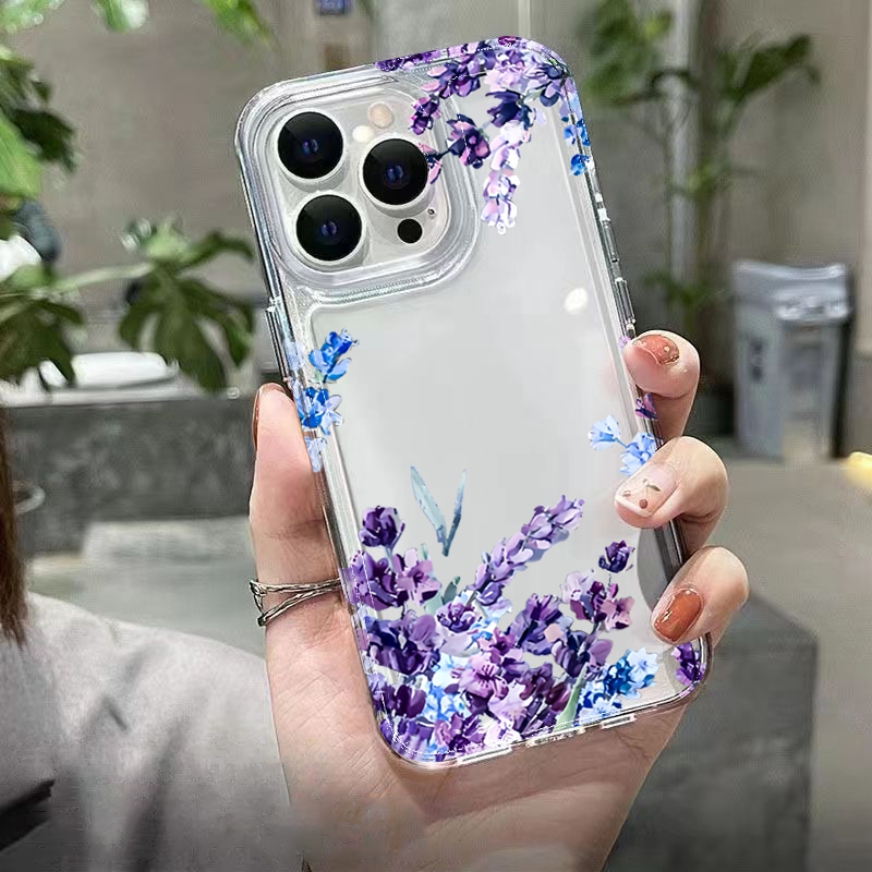 보라색 꽃무늬 소프트 TPU 폰 케이스 (아이폰 17, - Phone Cases Mous 리뷰 및 가격